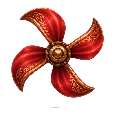 scarlet silk propeller