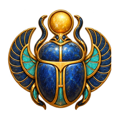 lapis gold scarab