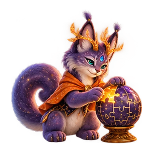 Nyx fits a glowing piece into a celestial puzzle